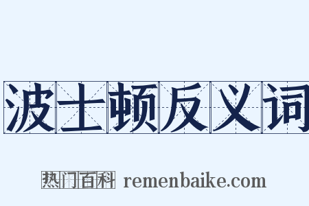 波士顿反义词是什么意思的图片